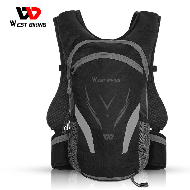 WEST BIKING Bike Backpack 16L Ultralight Bike Waterproof Bag With Survival Whistle Cycling Knapsack Mountain Bike Backpack Leisure Light Travel Bag Riding Equipment For Men