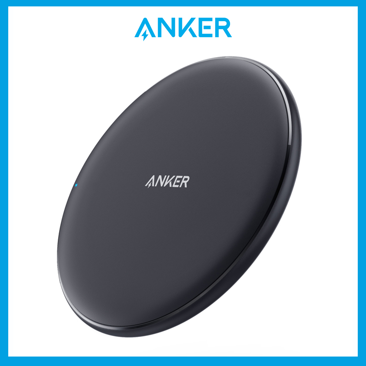 Anker PowerWave Wireless Charger Pad, Compatible iPhone 13/12/11/X/8 Series, AirPods/Pro, 10W Fast-Charging Galaxy S Series Galaxy Note